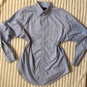 NWOT Lauren Ralph Lauren Non Iron Blue Dress Shirt 16.5 32/33